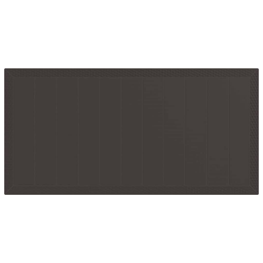 vidaXL Σετ Τραπεζαρίας Κήπου 9 pcs Καφέ Πλαστικό