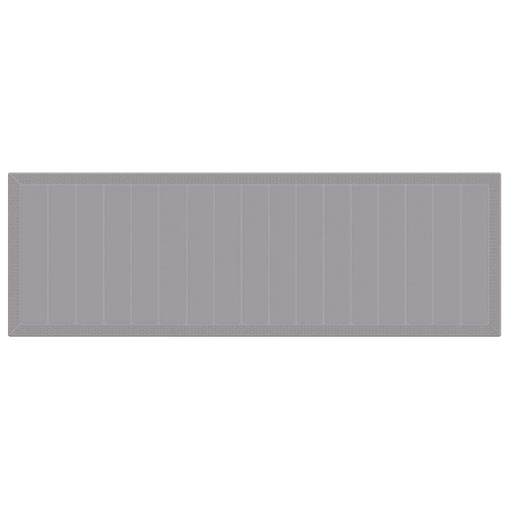 vidaXL Σετ φαγητού κήπου Ανοιχτό γκρι 12 ατόμων Ρατάν πολυαιθυλενίου