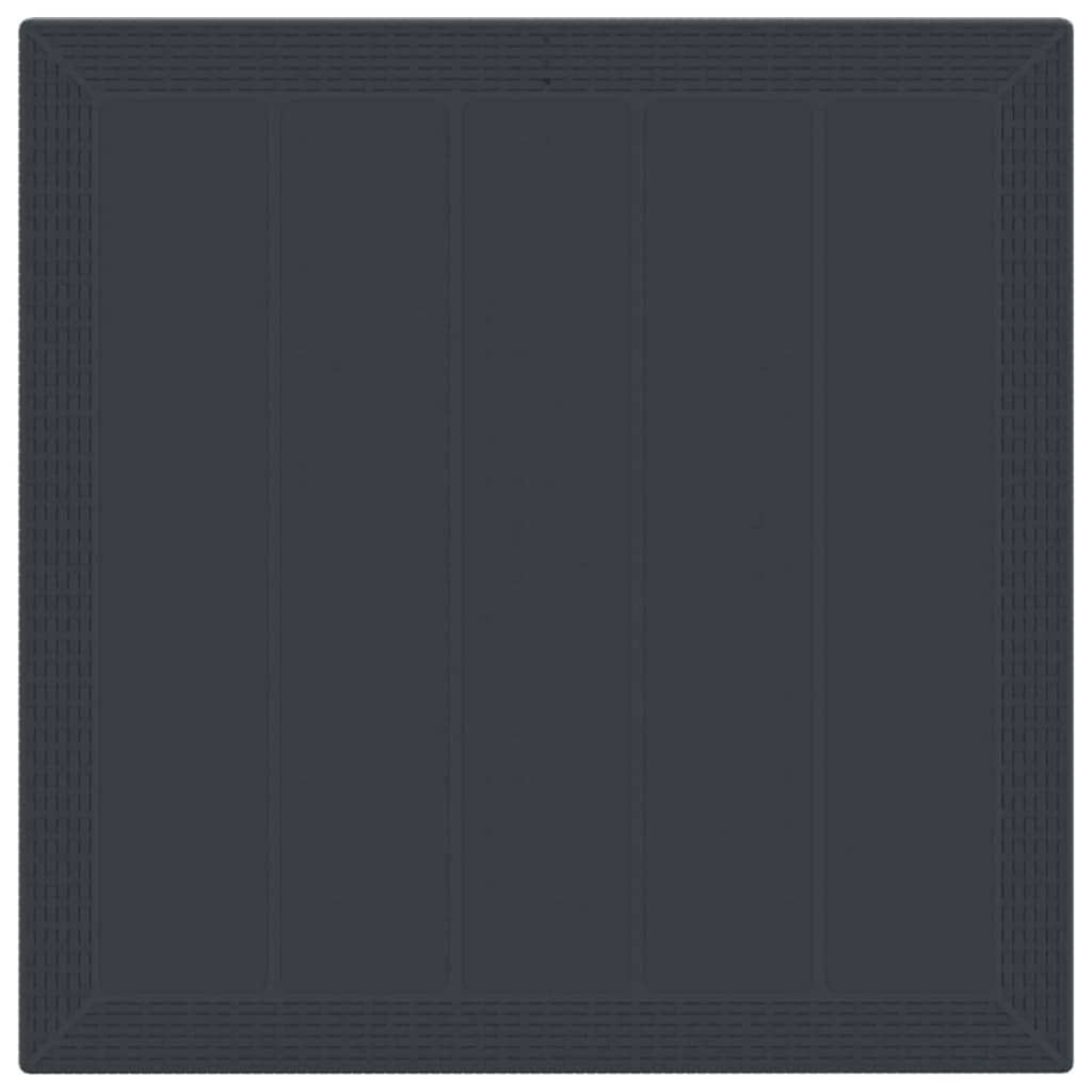 vidaXL Σετ Τραπεζαρίας Κήπου 3 pcs Ανθρακί 100 x 100 x 73 εκ Πλαστικό