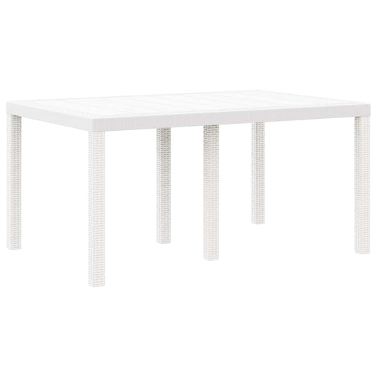 vidaXL Σετ Τραπεζαρίας Κήπου 5 pcs Λευκό 150 x 100 x 73 εκ.
