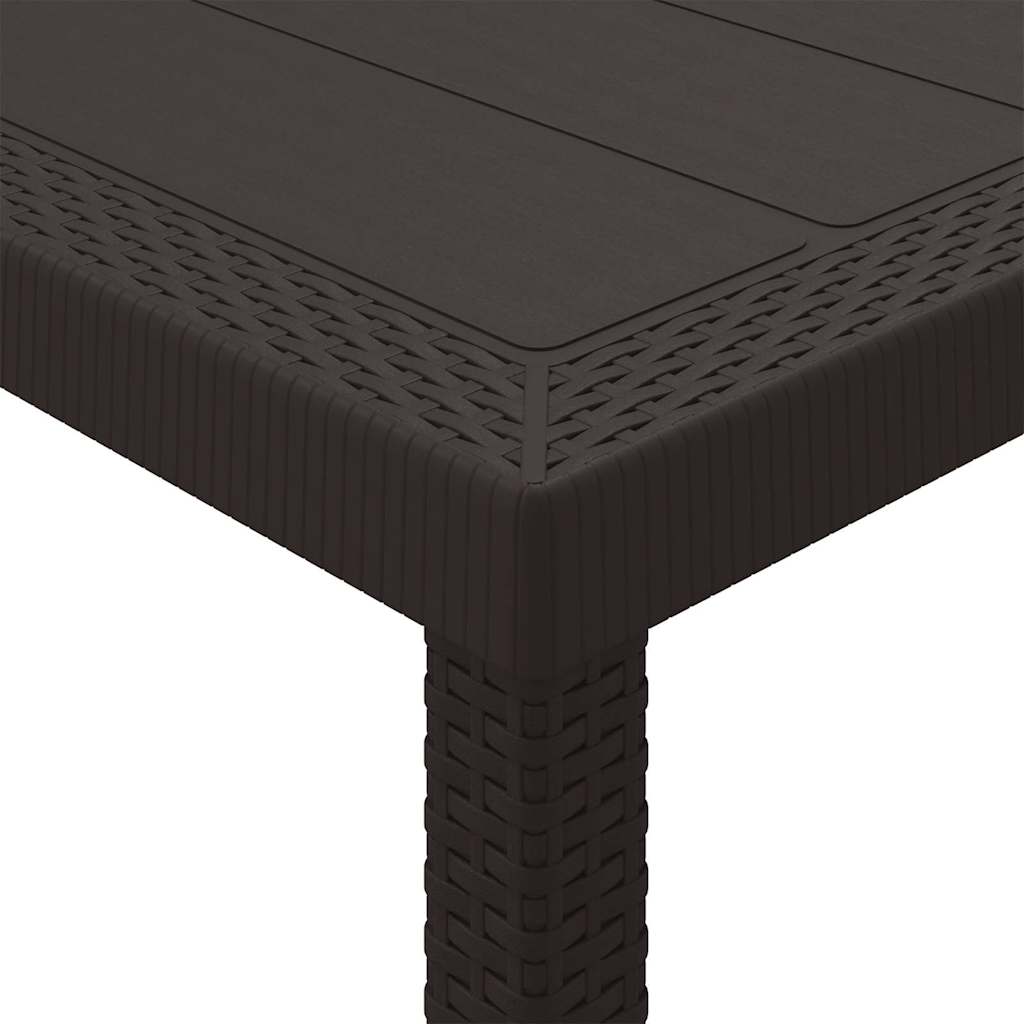 vidaXL Σετ τραπεζαρίας εξωτερικού χώρου 7 pcs Καφέ 200 x 100 x 73 εκ.