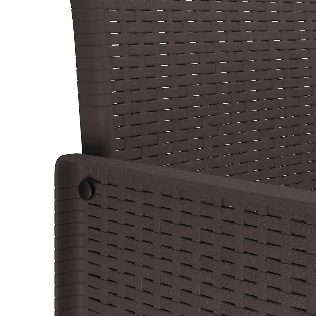 vidaXL Σετ τραπεζαρίας εξωτερικού χώρου 7 pcs Καφέ 200 x 100 x 73 εκ.