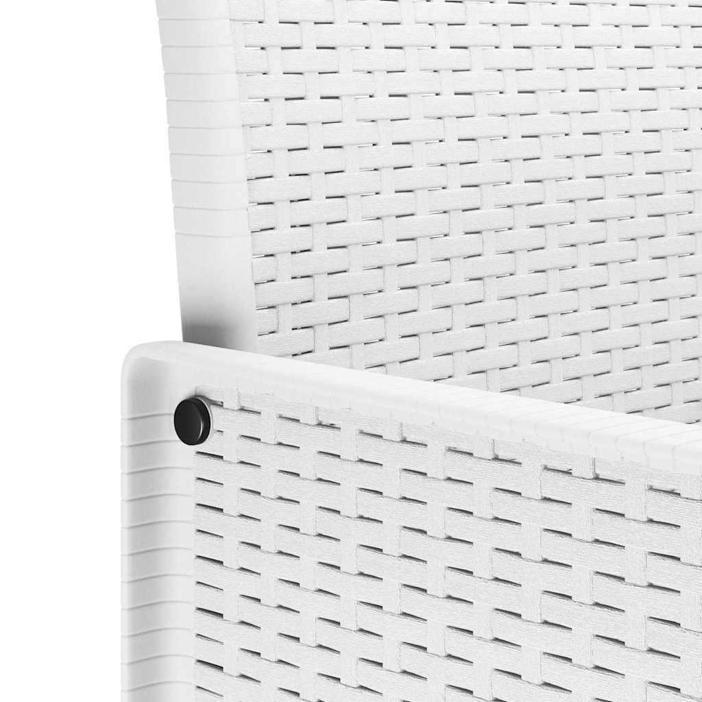 vidaXL Σετ τραπεζαρίας κήπου 7 pcs Λευκό 200 x 100 x 73 εκ. PE Ρατάν