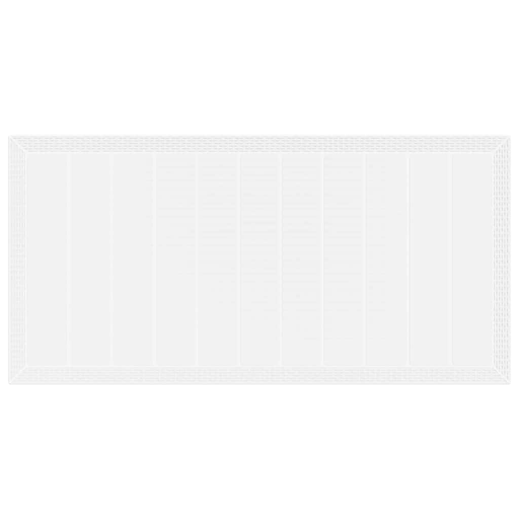 vidaXL Σετ τραπεζαρίας κήπου 7 pcs Λευκό 200 x 100 x 73 εκ. PE Ρατάν