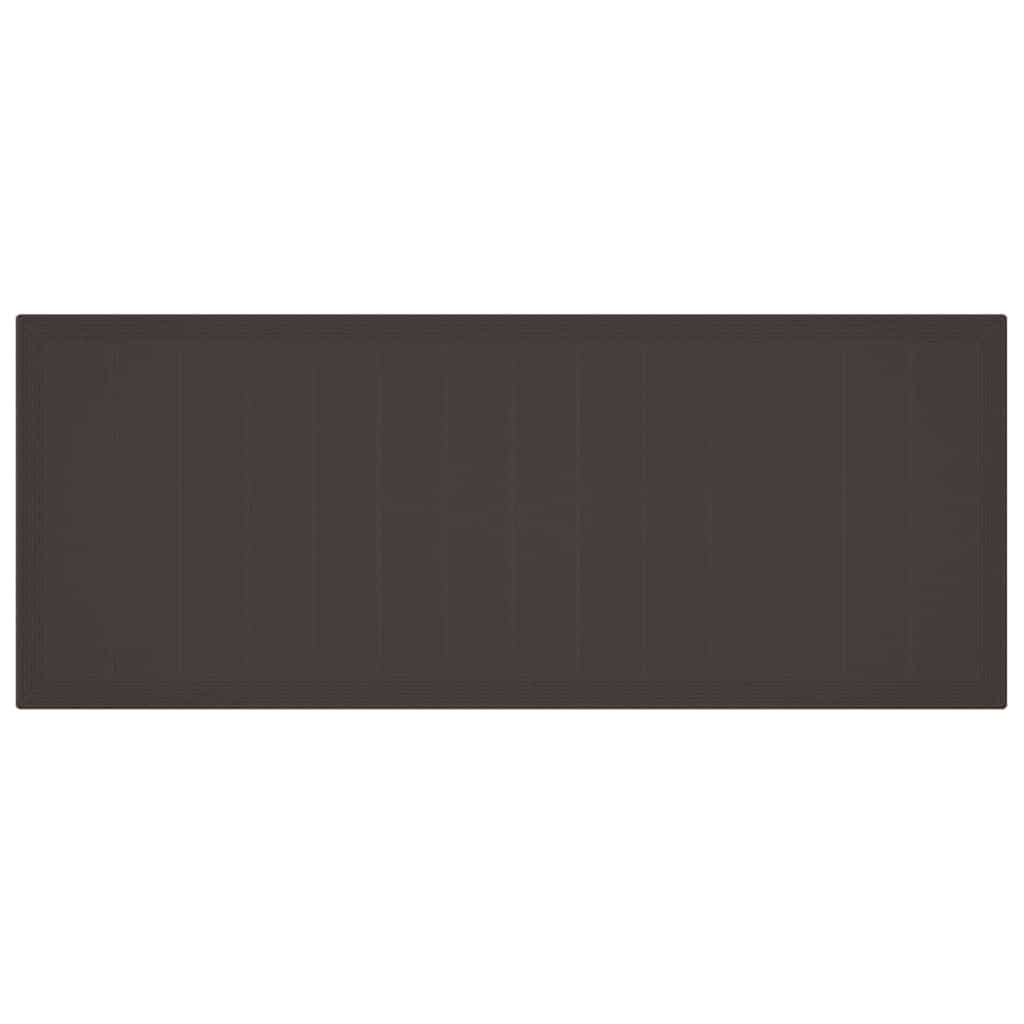 vidaXL Σετ Εξωτερικού Φαγητού 9 pcs Καφέ 250 x 100 x 73 εκ