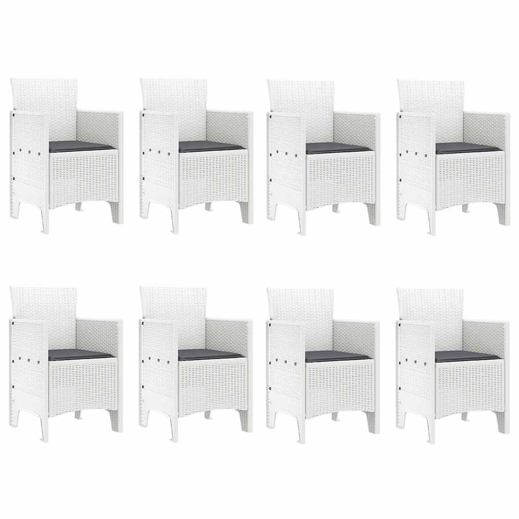 vidaXL Σετ Τραπεζαρίας Κήπου 9 pcs Ανοιχτό γκρι 250 x 100 x 73 εκ