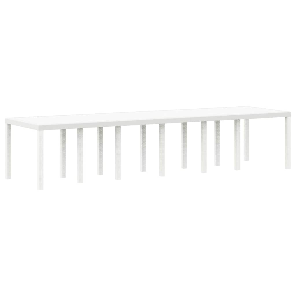 vidaXL Σέτ φαγητού για κήπο 13 pcs Λευκό Rattan Polt
