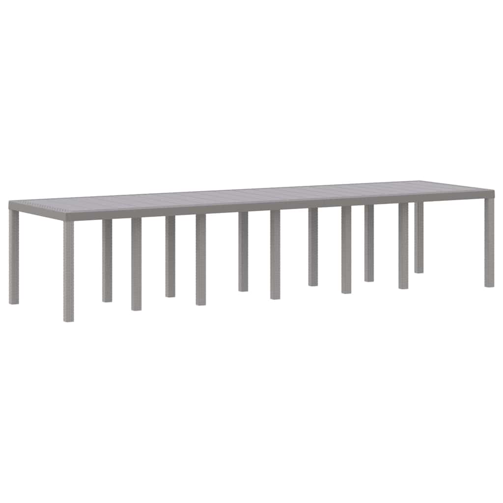 vidaXL Σέτ φαγητού για κήπο 13 pcs Ανοιχτό γκρι Rattan Polt