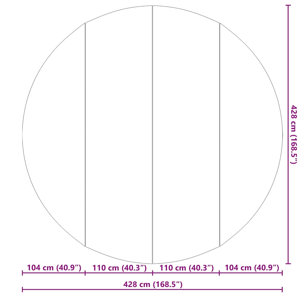 vidaXL Εδαφοκάλυψη Πισίνας Μαύρο Ø 428 εκ Μη Υφαμένο Ύφασμα