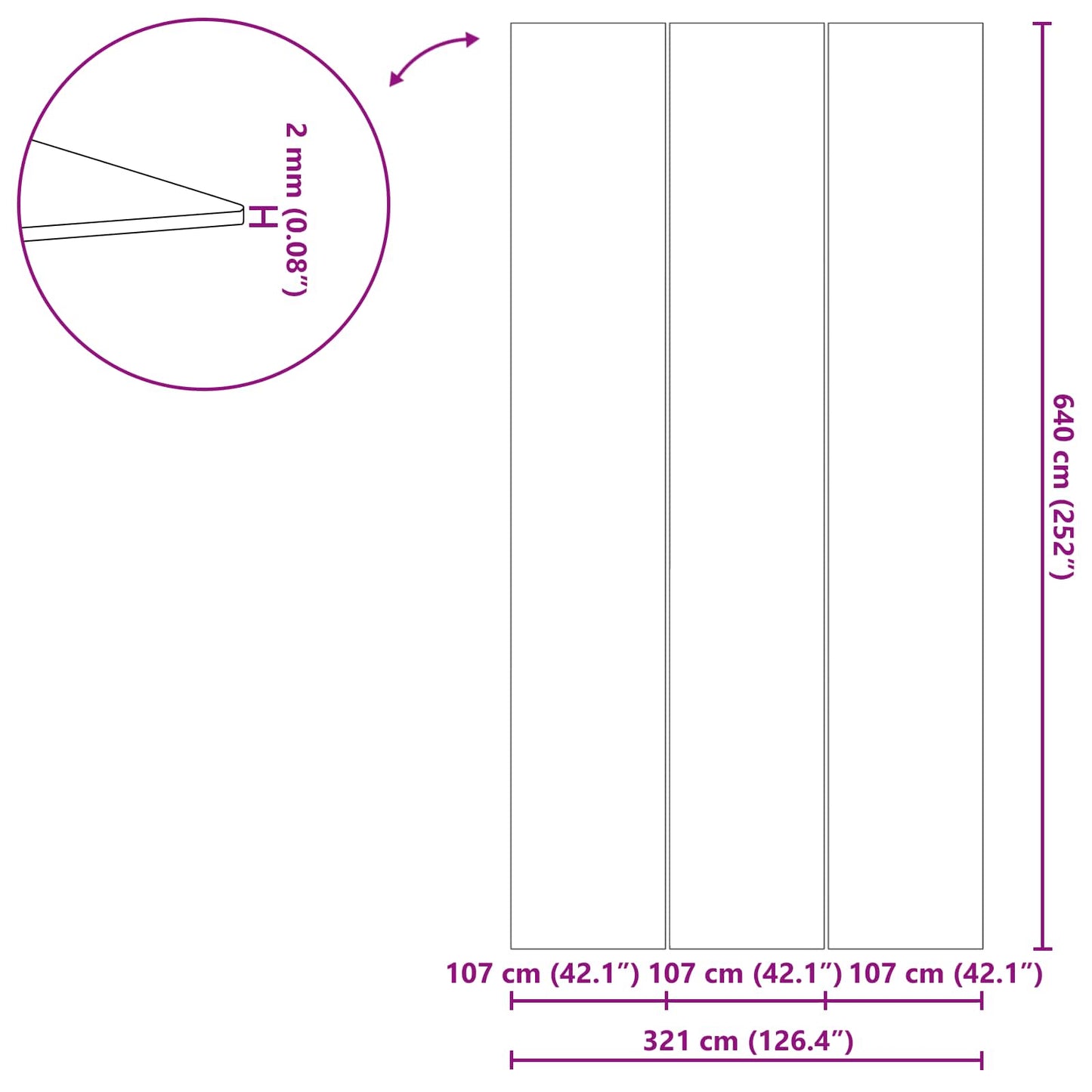 vidaXL Εδαφοκάλυψη Πισίνας Μαύρο 640 x 321 x 0,1 εκ Μη Υφαμένο Ύφασμα