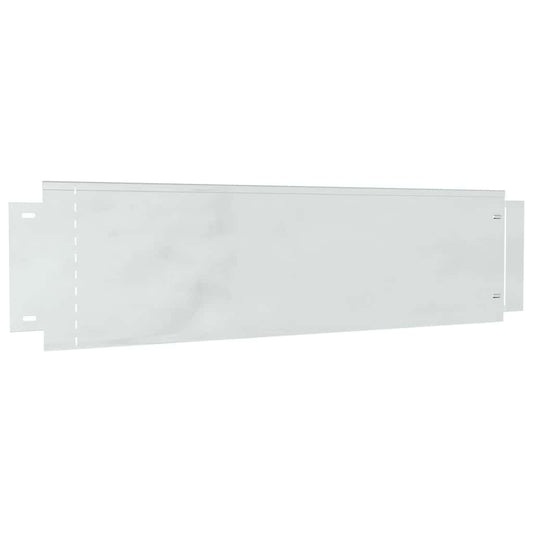 vidaXL Περιγράμματα γκαζόν 10 pcs Ασημί 100 x 25 x 0.07 εκ.