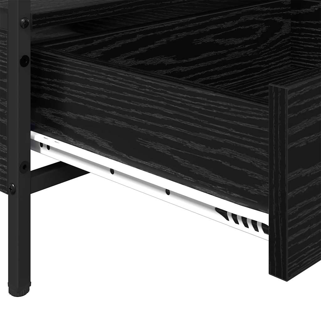vidaXL Τραπεζάκι σαλονιού with Drawer Μαύρη δρυς 100 x 51 x 45 cm