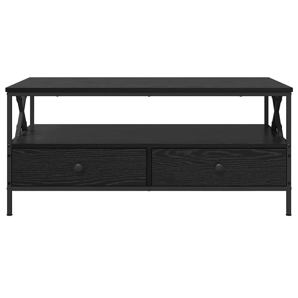 vidaXL Τραπεζάκι σαλονιού with Drawer Μαύρη δρυς 100 x 51 x 45 cm