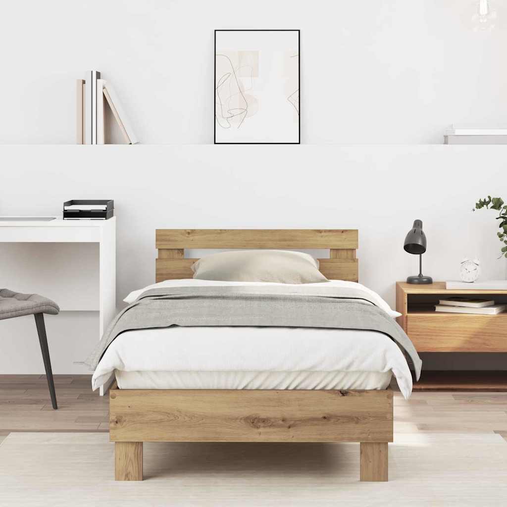 vidaXL Σκελετός Κρεβατιού Artisan Oak 203 x 95 x 70 εκ