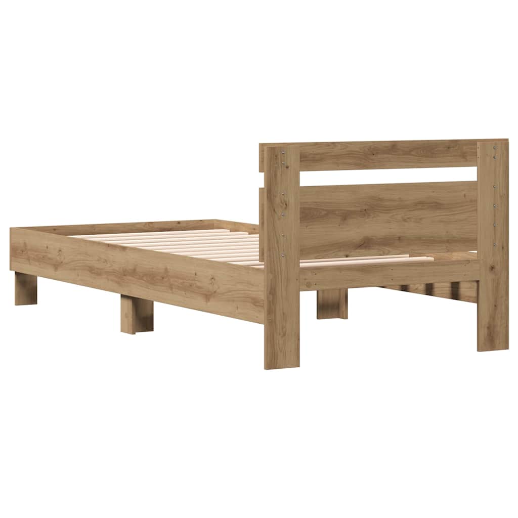 vidaXL Σκελετός Κρεβατιού Artisan Oak 203 x 95 x 70 εκ