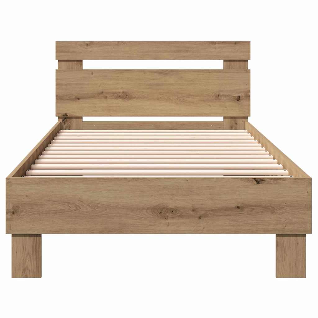 vidaXL Σκελετός Κρεβατιού Artisan Oak 203 x 95 x 70 εκ