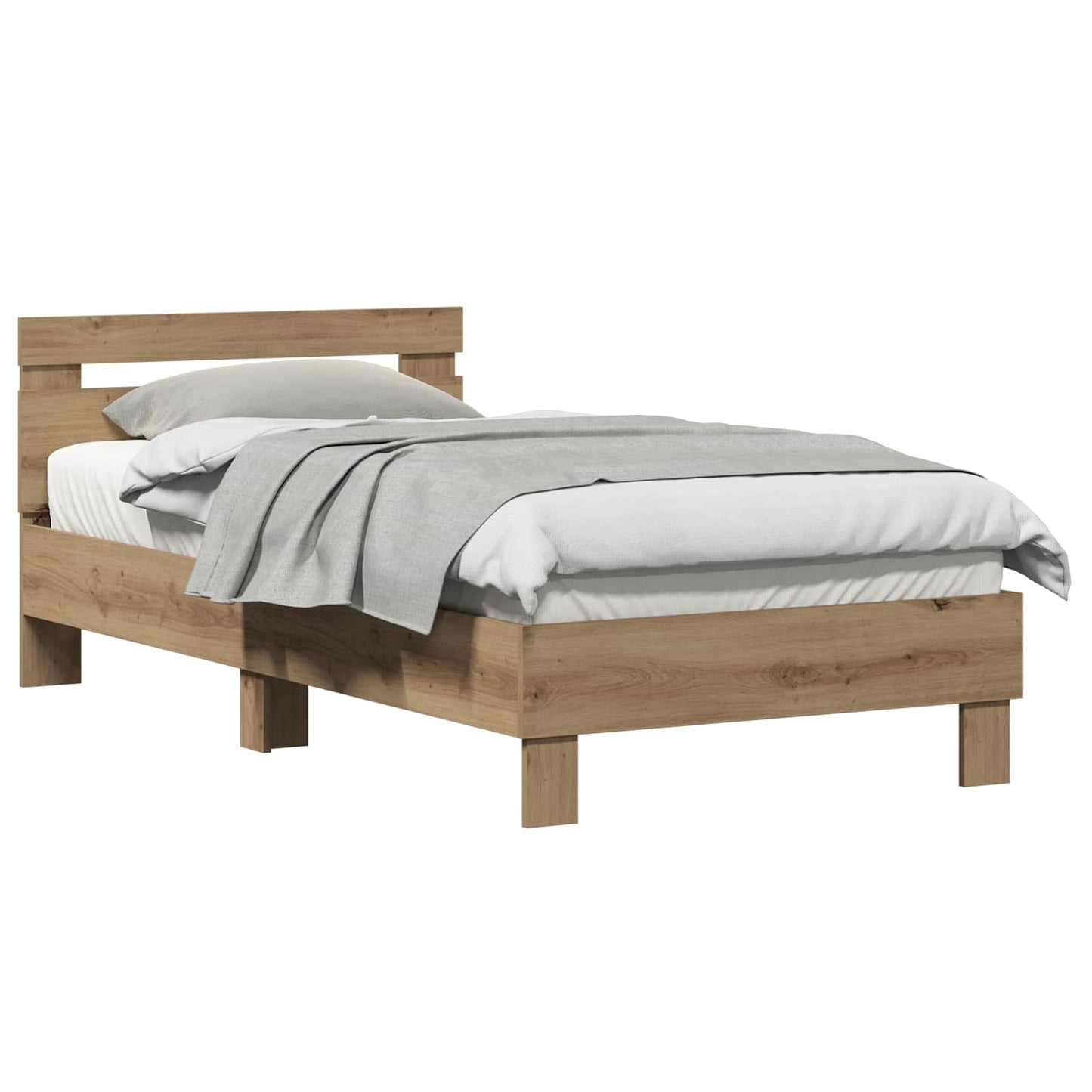 vidaXL Σκελετός Κρεβατιού με κεφαλάρι Artisan Oak 193 x 95 x 88 εκ