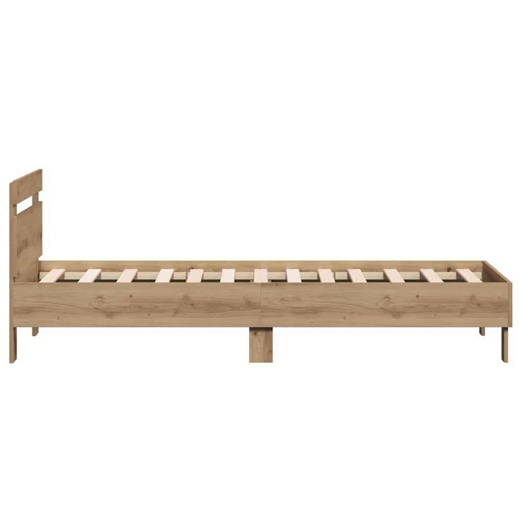 vidaXL Σκελετός Κρεβατιού με κεφαλάρι Artisan Oak 193 x 95 x 88 εκ