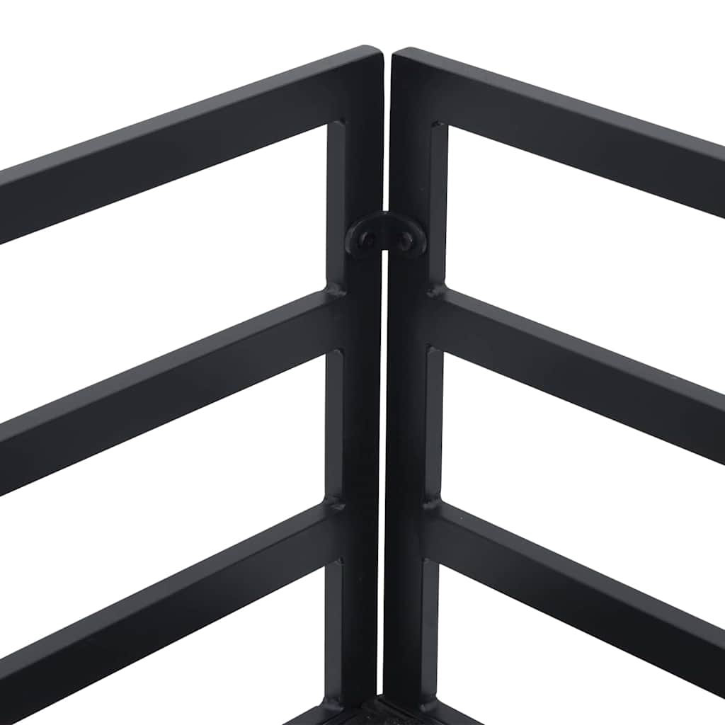 vidaXL Σετ Καναπέ Κήπου 8 pcs Μαύρο 283 x 71.5 x 71 εκ. Αλουμίνιο