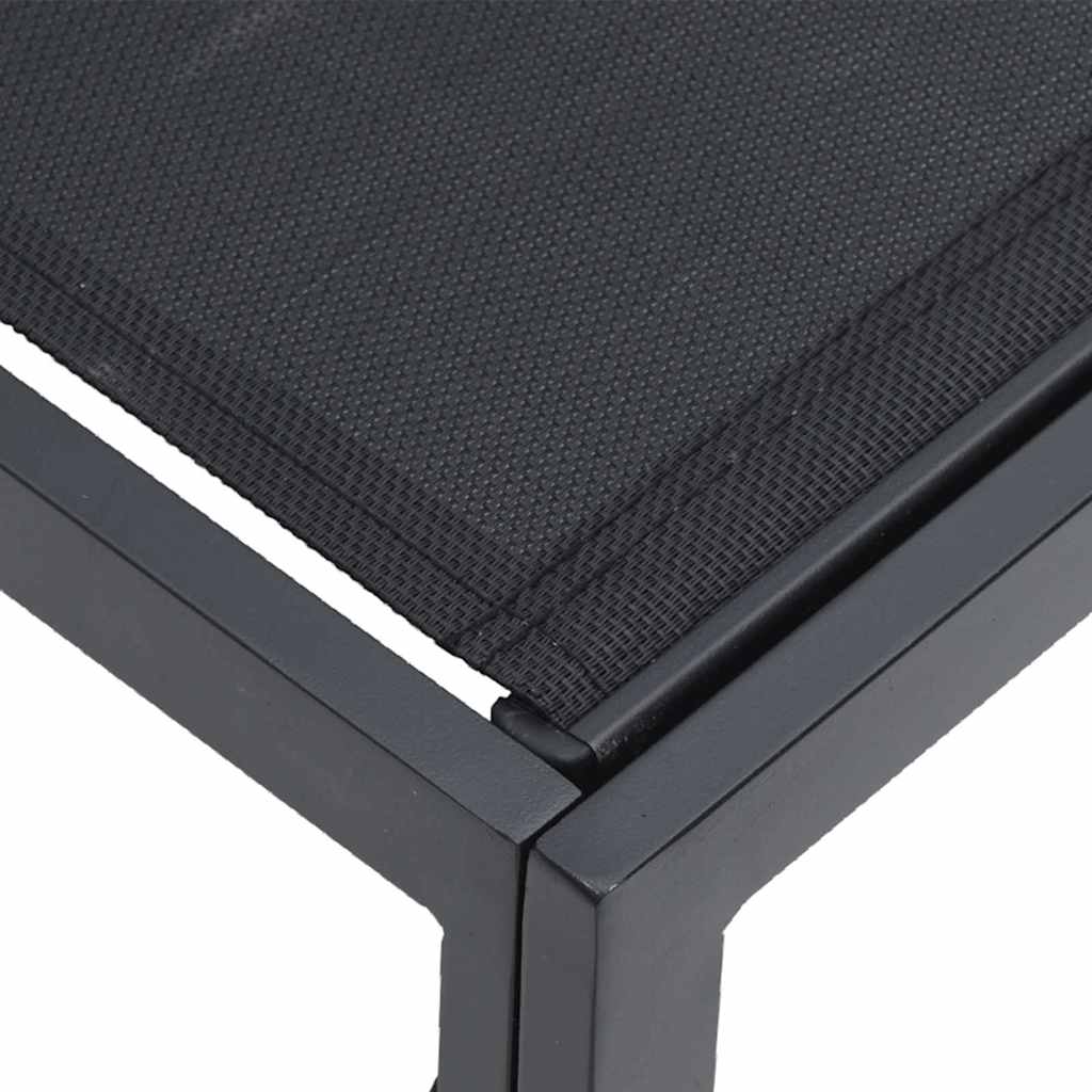 vidaXL Σετ Καναπέ Κήπου 11 pcs Μαύρο 70 x 70 x 32 εκ Αλουμίνιο