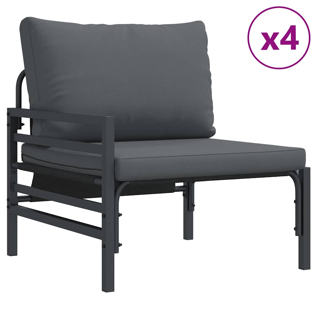 vidaXL Σετ Καναπέ Κήπου με μαξιλάρι με μαξιλάρι 7 pcs Ανθρακί 70 x 70.5 x 31.5 εκ