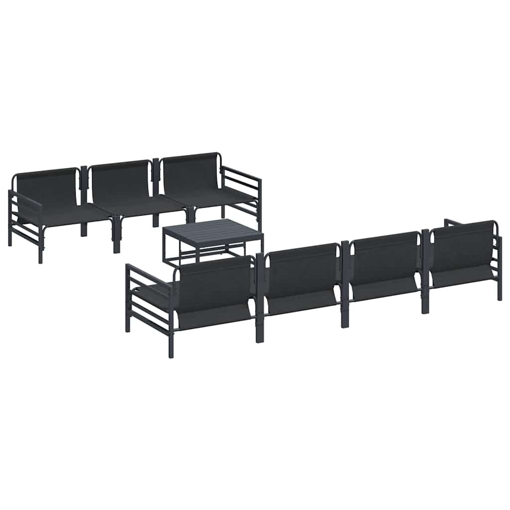 vidaXL Σετ Καναπέ Κήπου με μαξιλάρι με μαξιλάρι 8 pcs Ανθρακί 70 x 70.5 x 31.5 εκ
