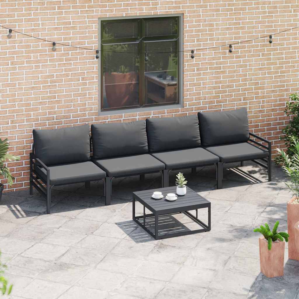 vidaXL Σετ Καναπέ Κήπου 4 pcs Ανθρακί Ατσάλι
