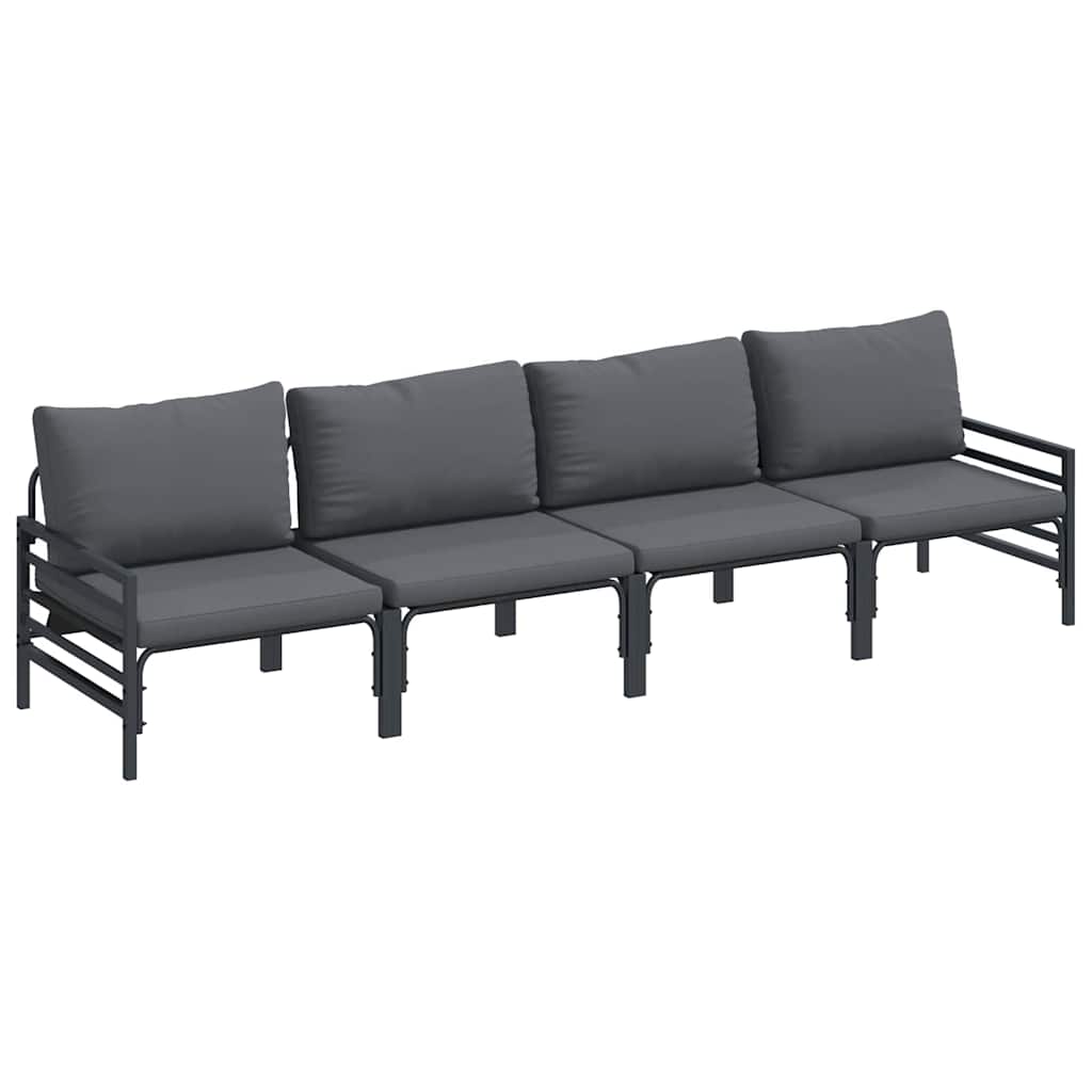 vidaXL Σετ Καναπέ Κήπου 4 pcs Ανθρακί Ατσάλι