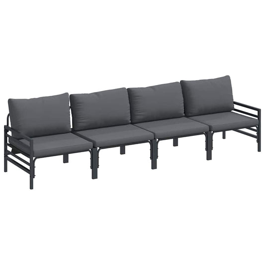vidaXL Σετ Καναπέ Κήπου 4 pcs Ανθρακί Ατσάλι