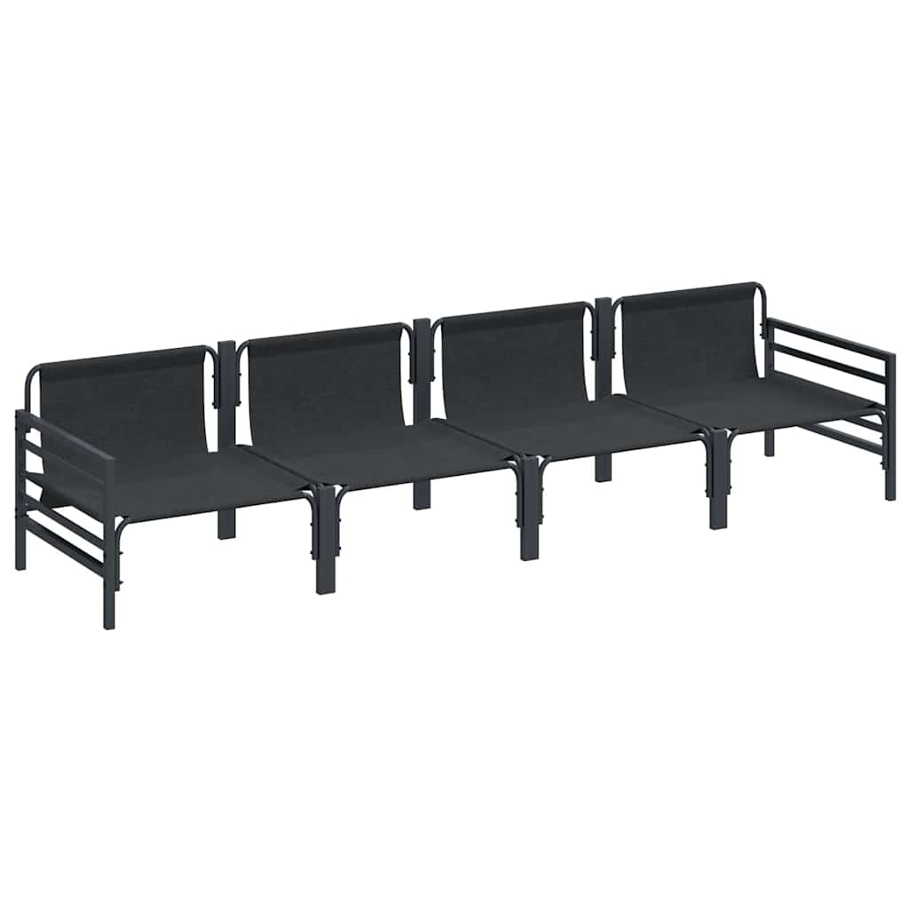 vidaXL Σετ Καναπέ Κήπου 4 pcs Ανθρακί Ατσάλι