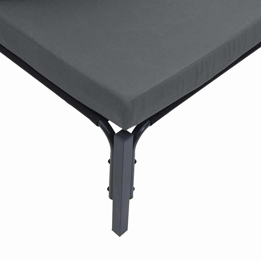 vidaXL Σετ Καναπέ Κήπου με μαξιλάρι 5 pcs Μαύρο Ατσάλι