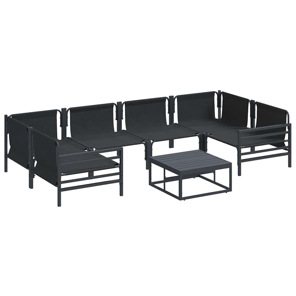 vidaXL Σετ Καναπέ Κήπου 7 pcs Ανθρακί Ατσάλι