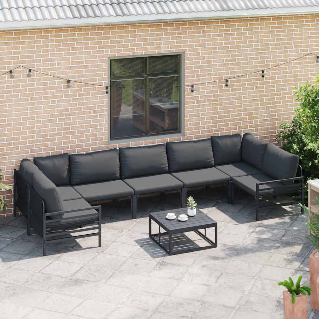 vidaXL Σετ Καναπέ Κήπου 7 pcs Ανθρακί Ατσάλι