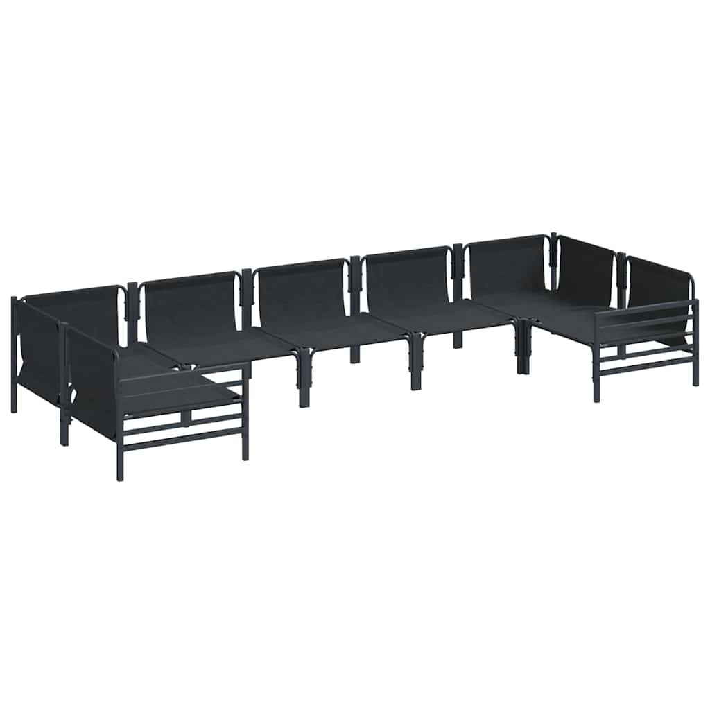 vidaXL Σετ Καναπέ Κήπου 7 pcs Ανθρακί Ατσάλι
