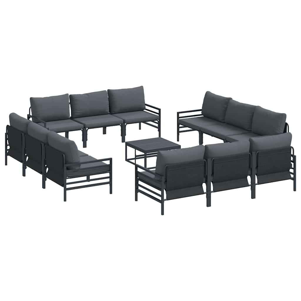 vidaXL Σετ Καναπέ Κήπου 13 pcs Ανθρακί Ατσάλι