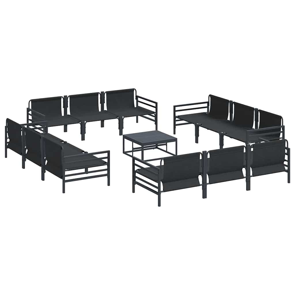 vidaXL Σετ Καναπέ Κήπου 13 pcs Ανθρακί Ατσάλι