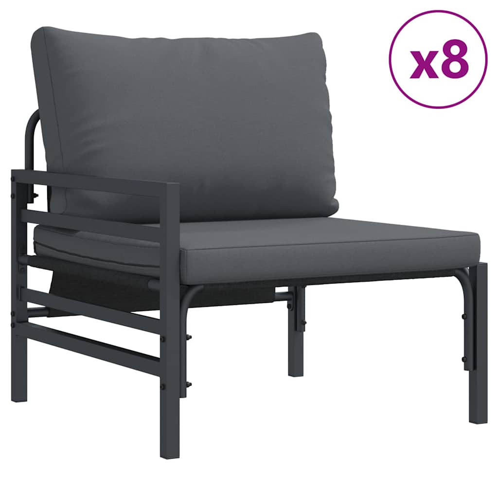 vidaXL Σετ Καναπέ Κήπου 13 pcs Ανθρακί Ατσάλι