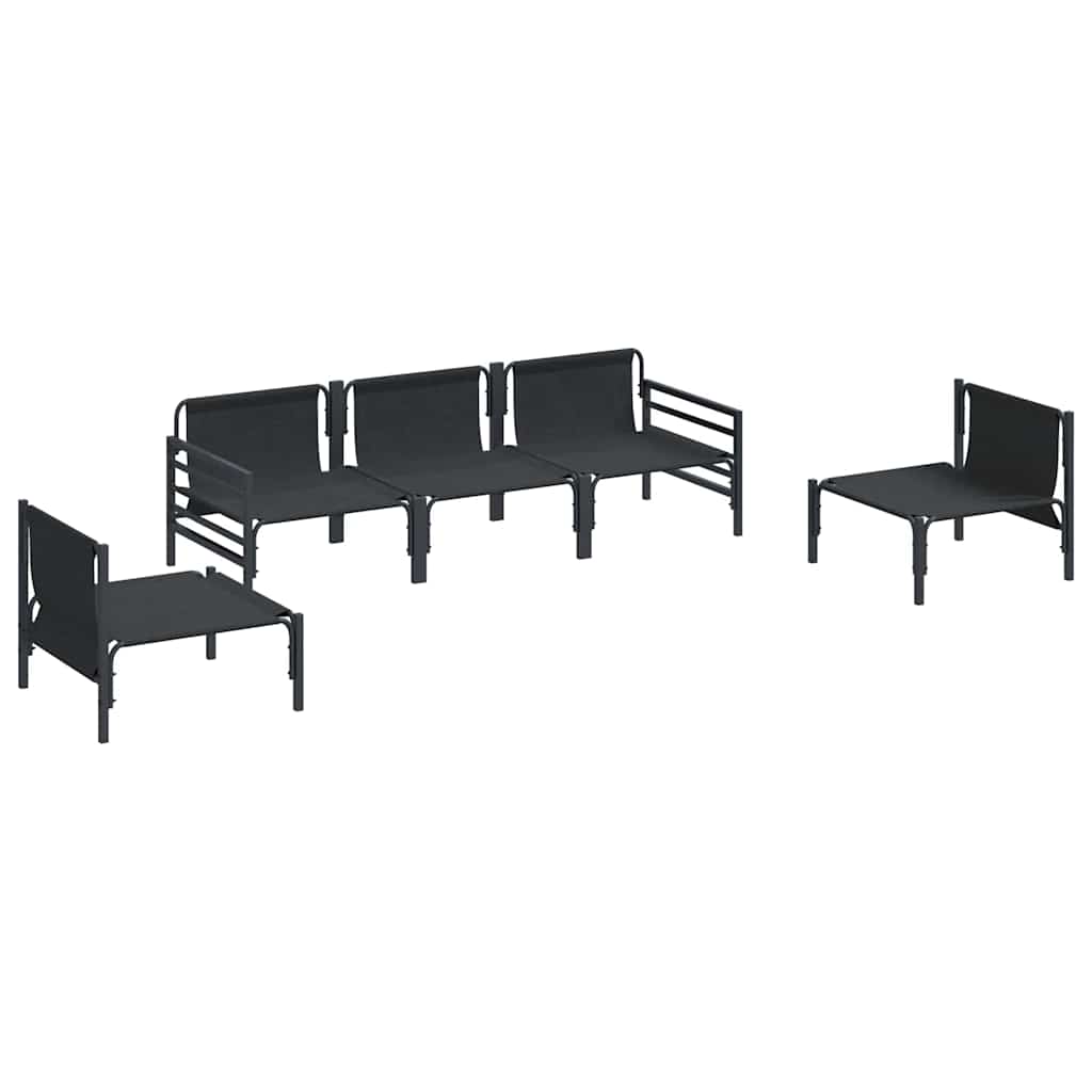 vidaXL Σετ Καναπέ Κήπου 5 pcs Ανθρακί Ατσάλι