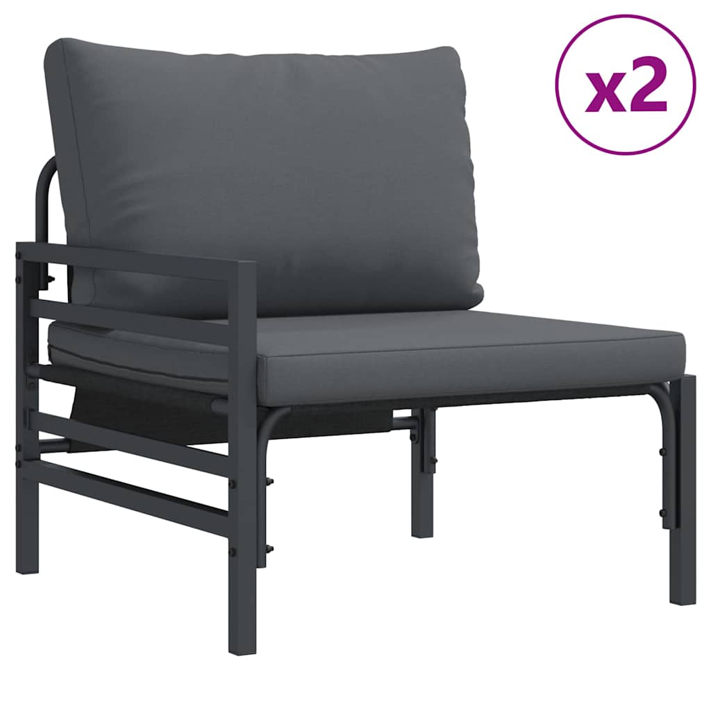 vidaXL Σετ Καναπέ Κήπου 5 pcs Ανθρακί Ατσάλι