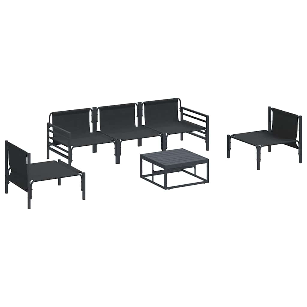 vidaXL Σετ Καναπέ Κήπου 6 pcs Ανθρακί Ατσάλι