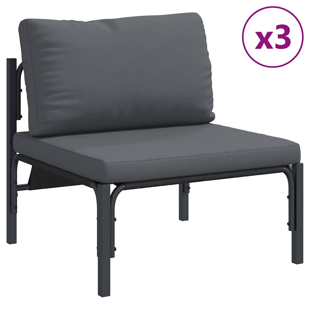 vidaXL Σετ Καναπέ Κήπου 6 pcs Ανθρακί Ατσάλι