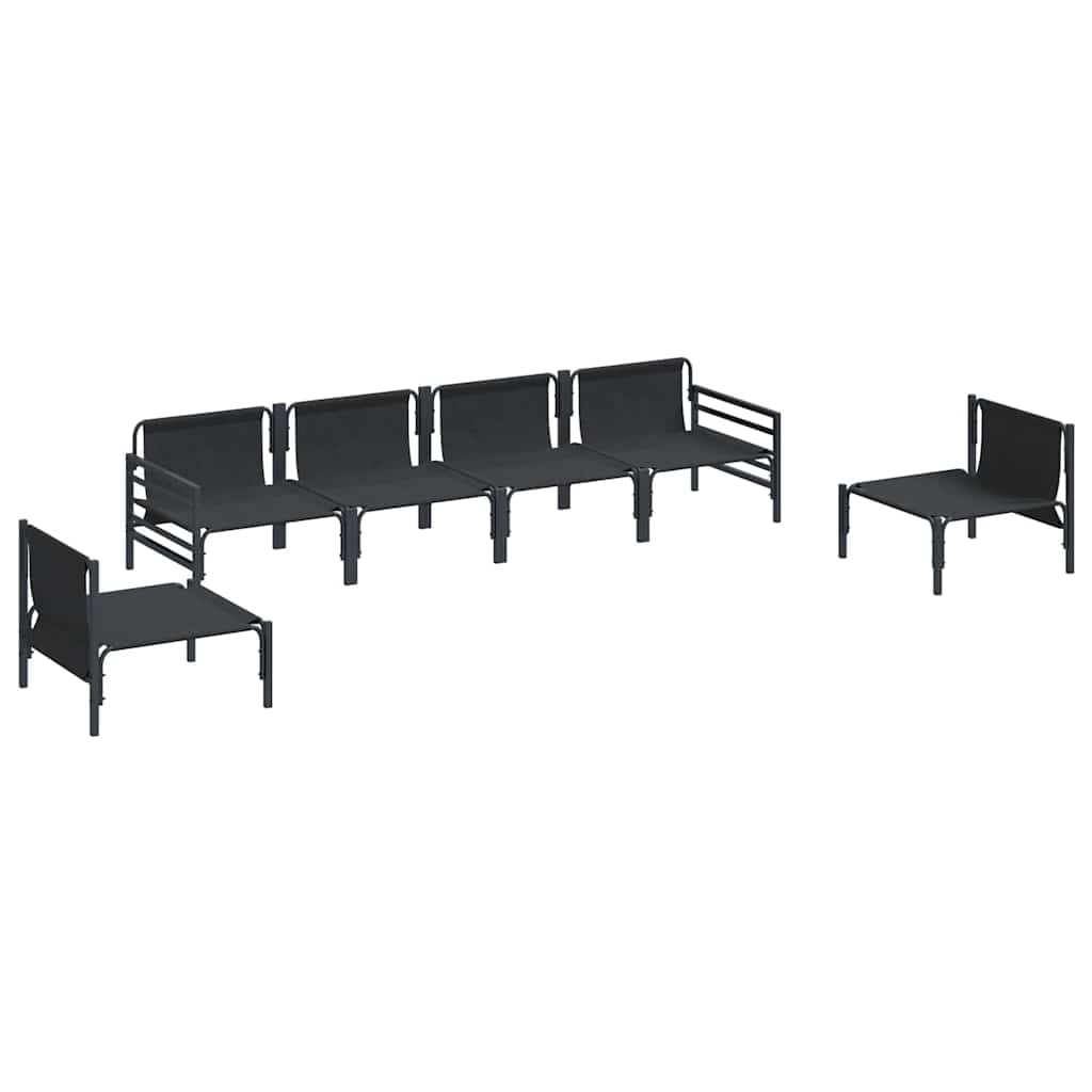vidaXL Σετ Καναπέ Κήπου 6 pcs Ανθρακί Ατσάλι