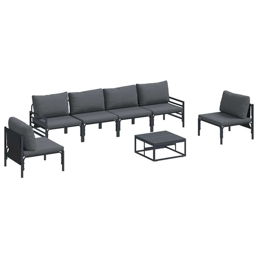 vidaXL Σετ Καναπέ Κήπου 7 pcs Ανθρακί Ατσάλι