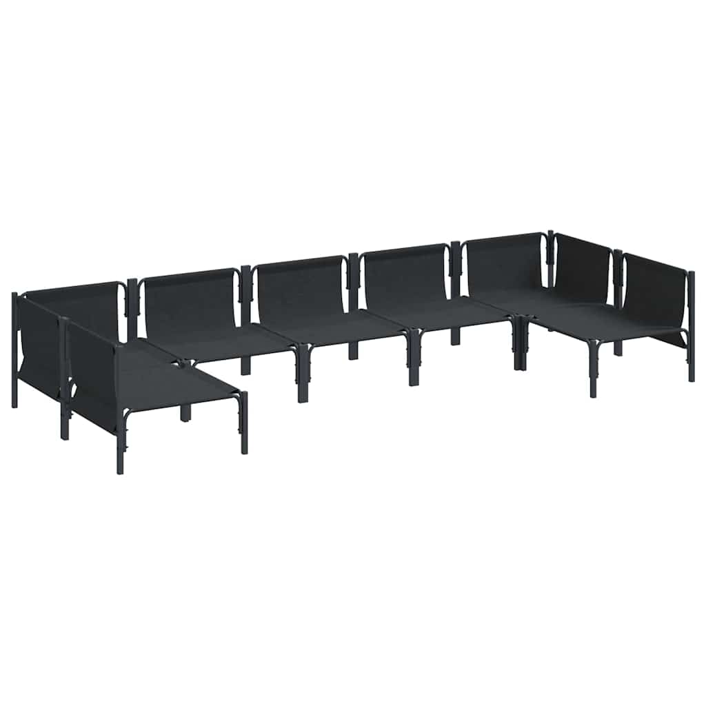 vidaXL Σετ Καναπέ Κήπου 7 pcs Ανθρακί Ατσάλι