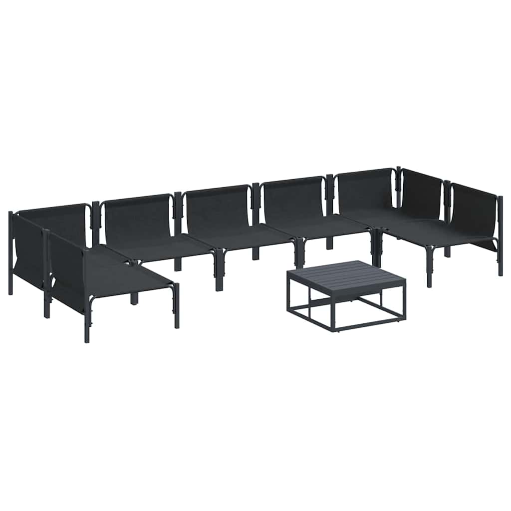 vidaXL Σετ Καναπέ Κήπου 8 pcs Ανθρακί Ατσάλι