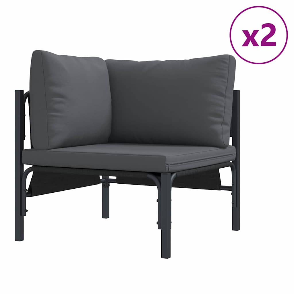 vidaXL Σετ Καναπέ Κήπου 8 pcs Ανθρακί Ατσάλι