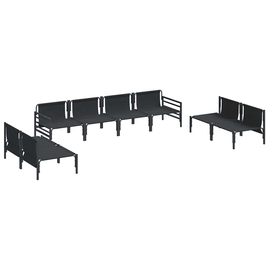 vidaXL Σετ Καναπέ Κήπου 8 pcs Ανθρακί Ατσάλι