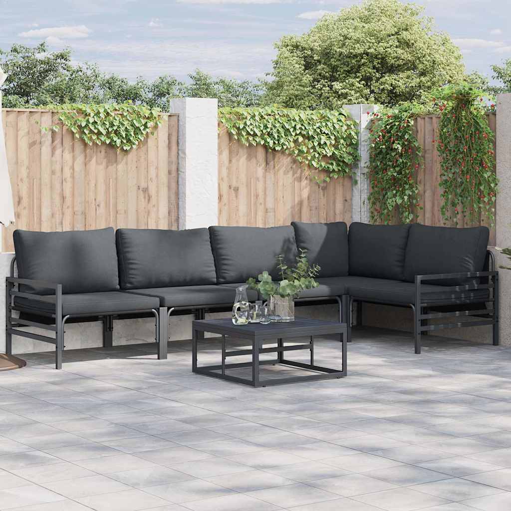 vidaXL Σετ Καναπέ Κήπου 5 pcs Ανθρακί Ατσάλι