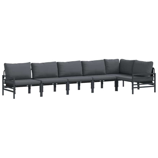 vidaXL Σετ Καναπέ Κήπου 6 pcs Ανθρακί Ατσάλι