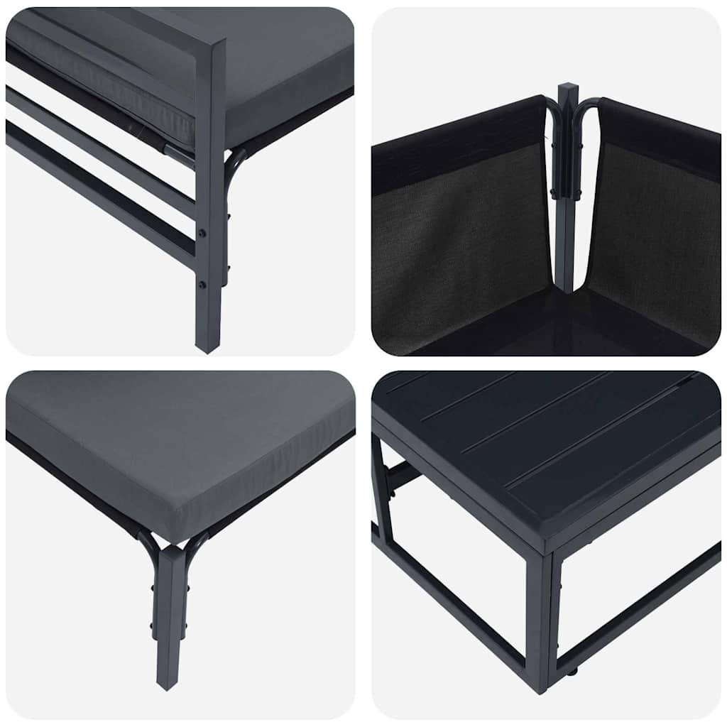vidaXL Σετ Καναπέ Κήπου 7 pcs Ανθρακί Ατσάλι